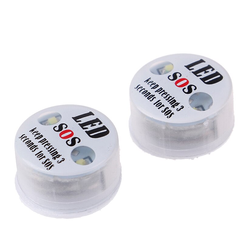 2 stücke SOS Signal Licht nicht Erste Hilfe Tragbare für Überleben Ich bin Freien Sport Hause Notfall Rettungs LED Camping Lampe + batterien