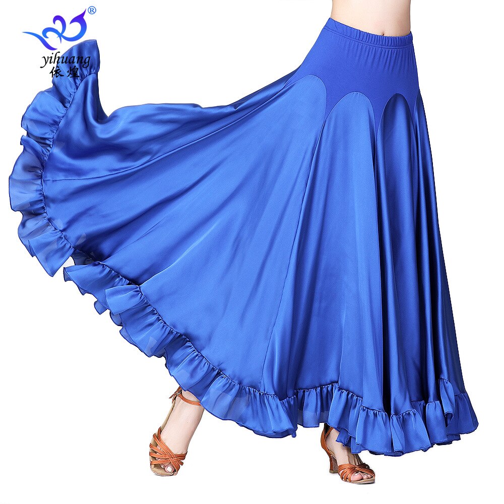 1pcs/lot Ballroom Dance Skirts Modern Standard Women Tango Skirts Stage modern dancing Big Swing skirt: 3 / XL