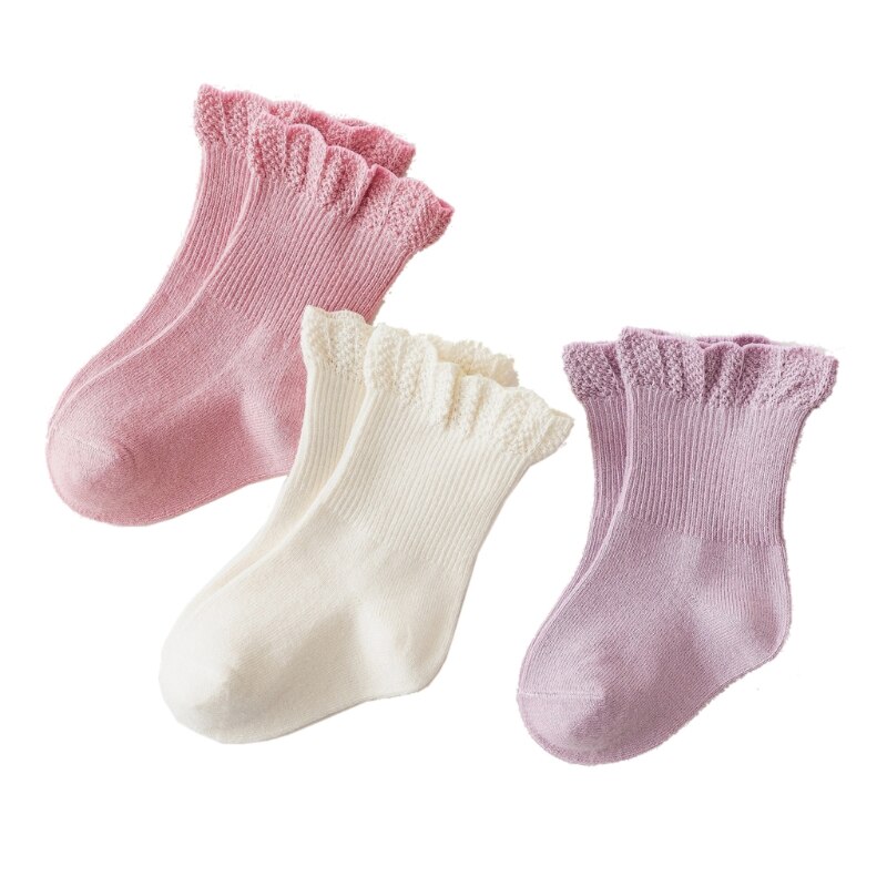 3 paar Baby-Socken freundlicher Mädchen Herbst Winter Warme Socken Kleidung Zubehör: 3-5 Jahre alt