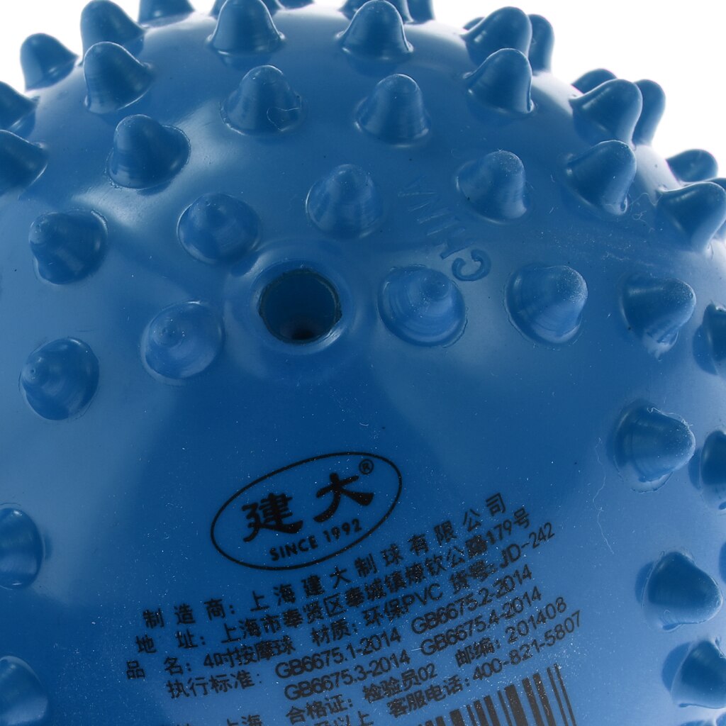 4 Inch Blauw Pvc Opgeblazen Knobbelige Bouncy Bal Massage Zintuiglijke Bal Kinderen Speelgoed