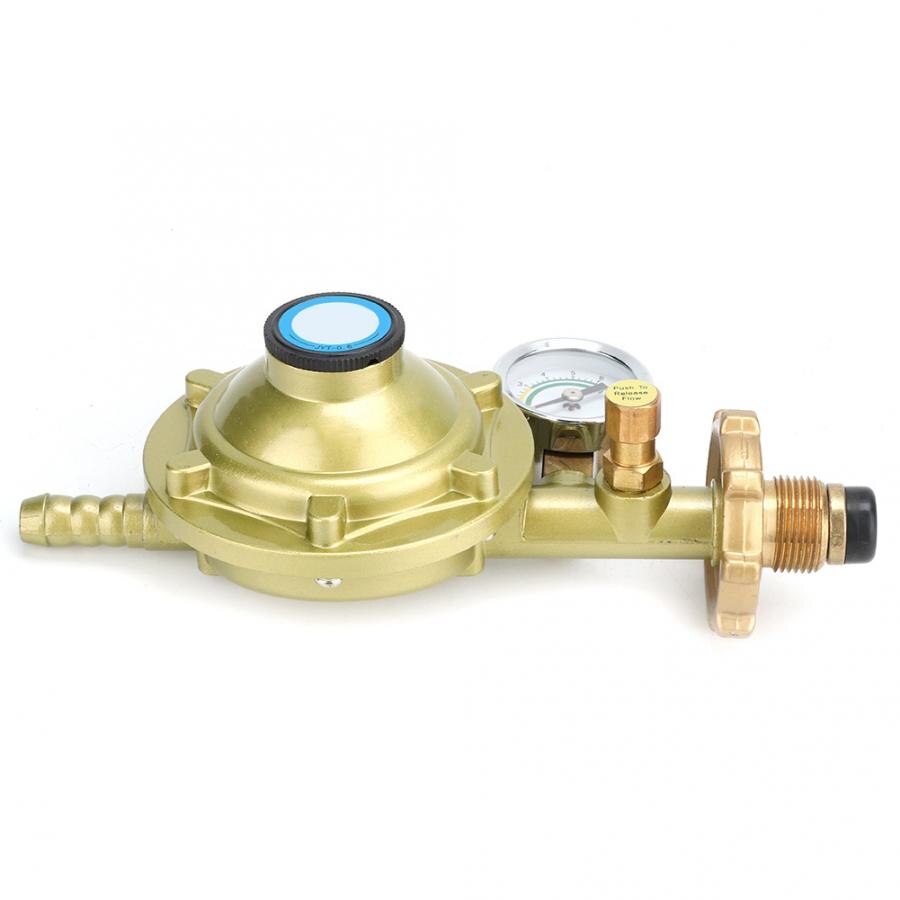 Universal Household Bottled Liquefied Petroleum Gas Pressure Regulator Valve with Gauge Gold Gas Stove Accessories