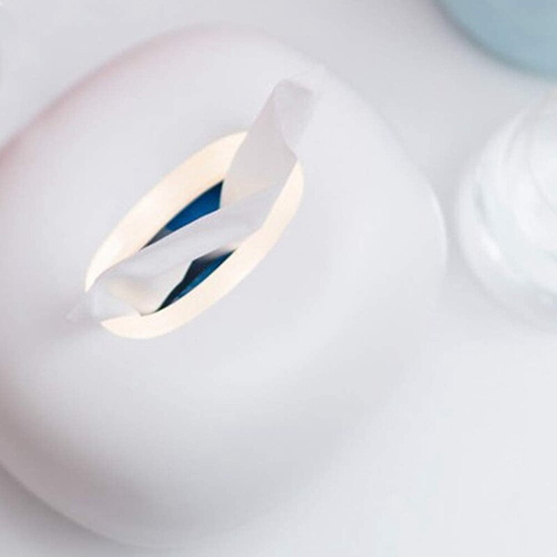 Tissue box led natlampe, tissue box cover, opbevaringshylde, papirhåndklæde opbevaringsboks sengebordslampe multifunktion genopladning