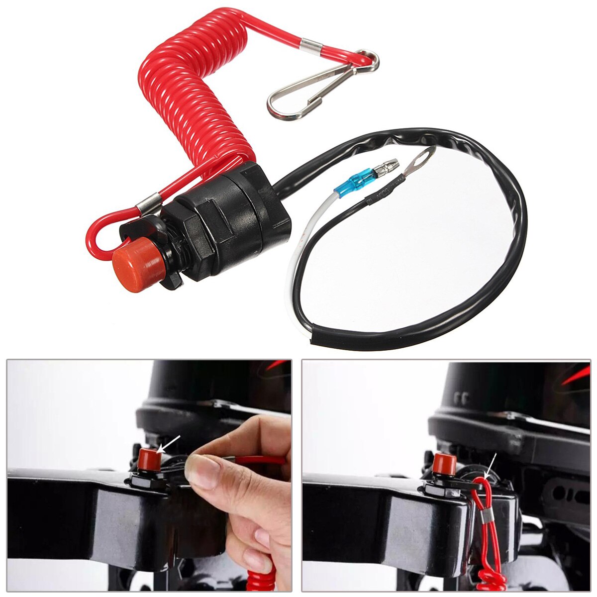 Killschalter Für Außenborder & Motorräder - Wasserdicht Mit Sicherheitsleine 22mm