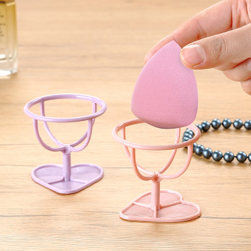 Soporte de exhibición de esponja con forma de huevo para maquillaje, estante de secado, almacenamiento de esponja, 1 unidad