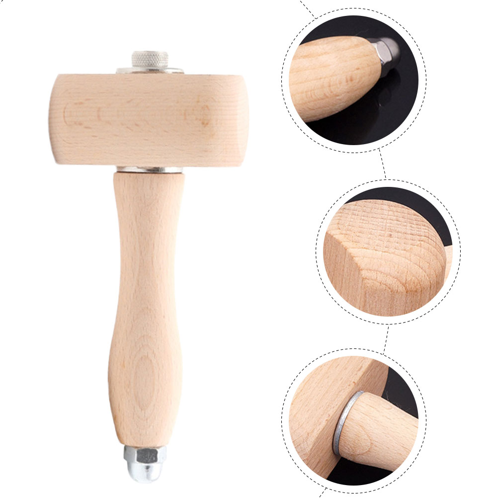 Wooden Mallet Leather Carving Hammer Wood Mallet DIY Leather Carving Hammer Tool
