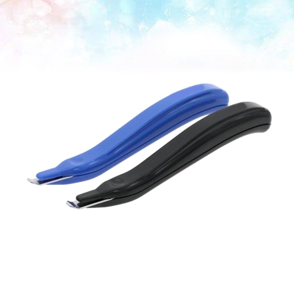 2pcs Universal Needle Remover Labor Saving Staple Remover Handheld Nail Puller (Blue and Black)