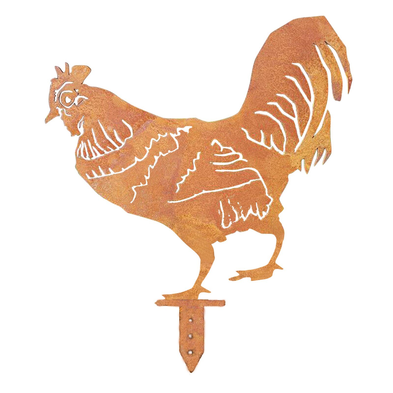 Außen Metall Henne Huhn Picken Bauernhof Ebene Garten Einatz Garten interessant Kunst Ornament Startseite freien garten dekoration: C