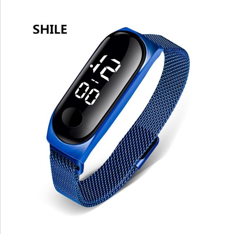 Topmerk dames luxe horloges dameshorloge rechthoekig quartz polshorloge luxe voor dames horloge met magnetische band: Blauw