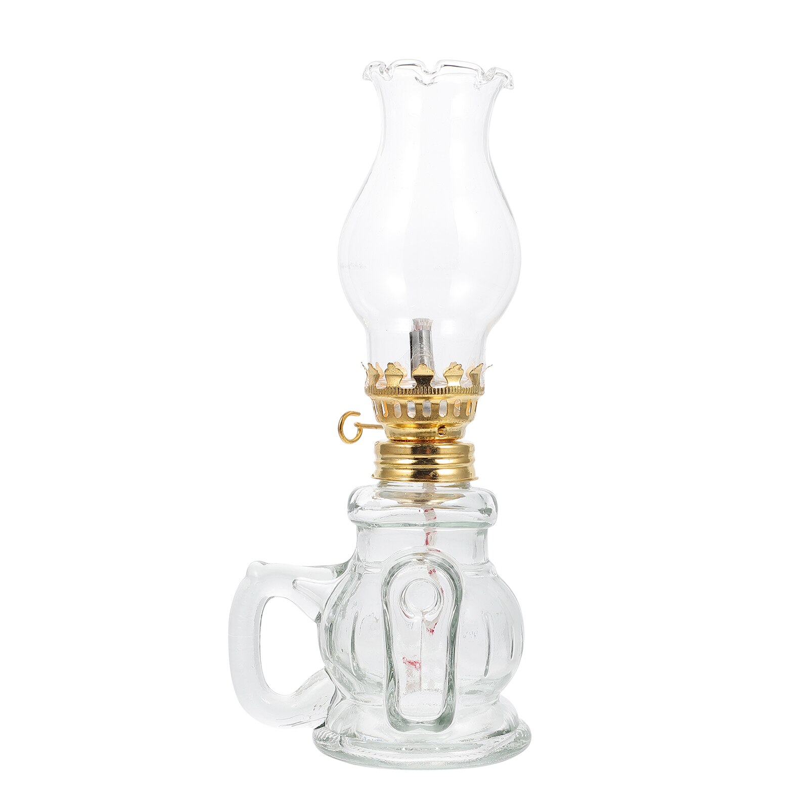 1 Set Household Kerosene Oil Light Retro Oil Lamp Glass Kerosene Lamp with Wicks: Default Title