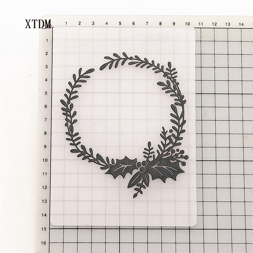 Easter plastic Easter wreath template craft card making paper card album wedding decoration Embossing folders