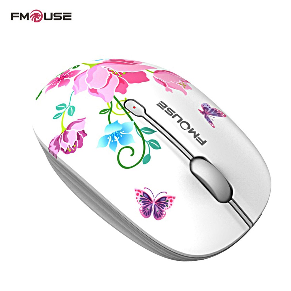 Fmouse 2.4G souris sans fil Super silencieux exquis apparence 1600DPI ordinateur portable ordinateur portable sans fil souris optique