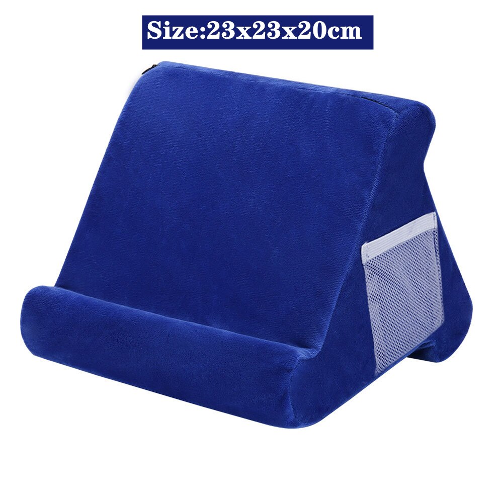 Soft Sponge Pillow Tablet Stand Multi-Angle Desktop Tablet Stand Holder for iPad /Huawei /Samsung Pillow Pad: S Blue 23x23x20cm