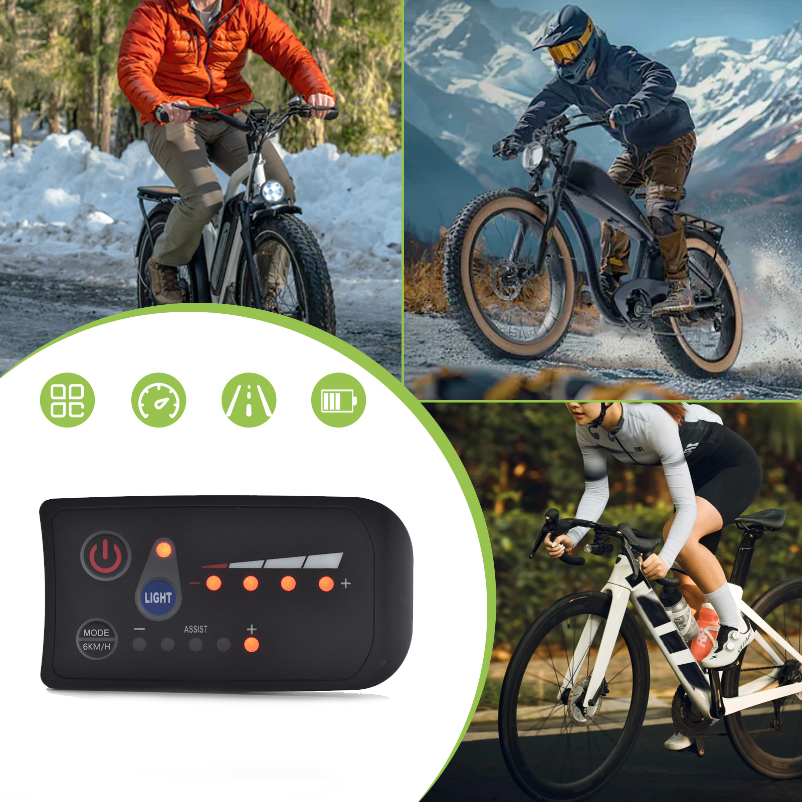 S810 uart 2 e- sykkelcomputere vanntett enkel elsykkel 36v sykkel speedometer tracker kilometerteller landeveissykkel mountainbike