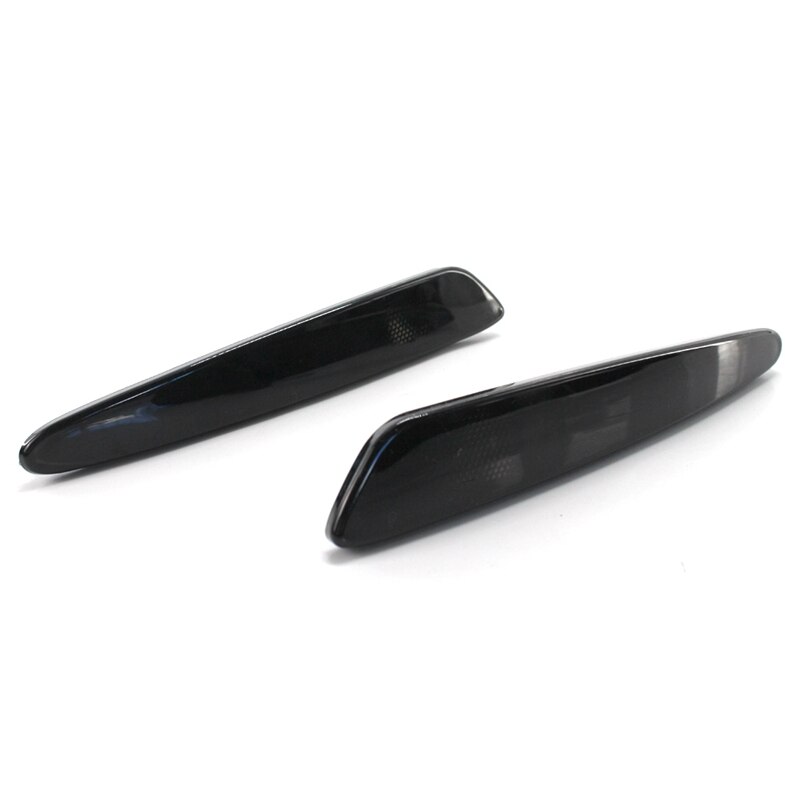 1 Pair Black Reflector Front Bumper Side Marker Light Turn Signals Lamps,For Chevy Corvette C6 05-13 (Without Bulb)