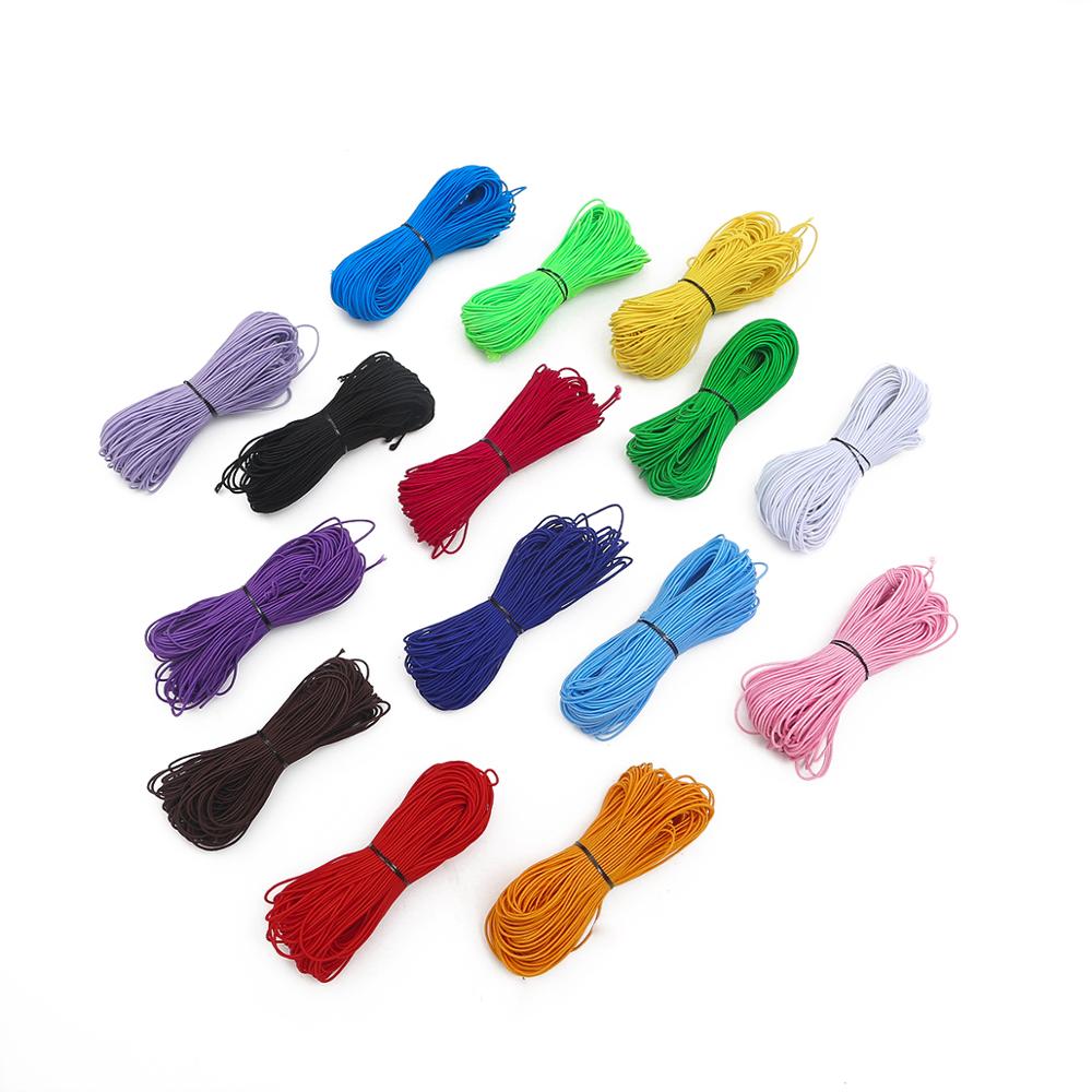 25m/ zakjes 1mm rubberen elastische band rekkoord kralen touw riem touw kralen draad diy naaien kledingstuk riem knutselen armband