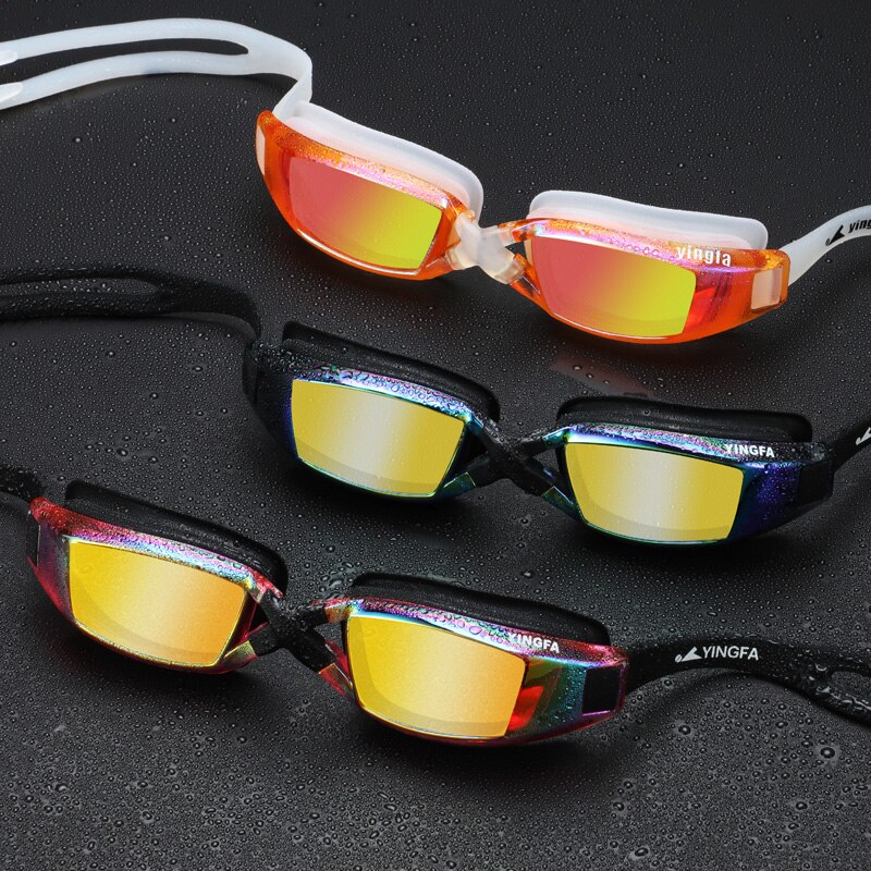 Yingfa schwimmen brille HD Anti-nebel bunte beschichtung professionelle wasserdichte schwimmen brille tauchen ausrügestochen schwimmen gläser