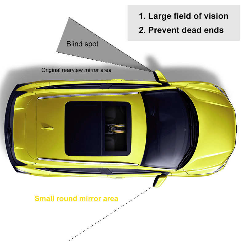 1 paar von 360 Grad Mini Rück Mirr & Auto Rückspiegel Große Vision umkehren Unterstützung blind Stelle Rotierenden Auto zubehör