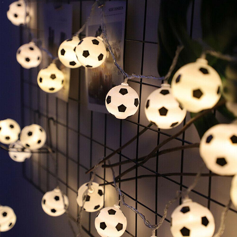 10/20 Leds Voetbal String Lights Voetbal Night Party Licht Slaapkamer Xmas Slingers Decor Lights 150/300Cm kids B5G8