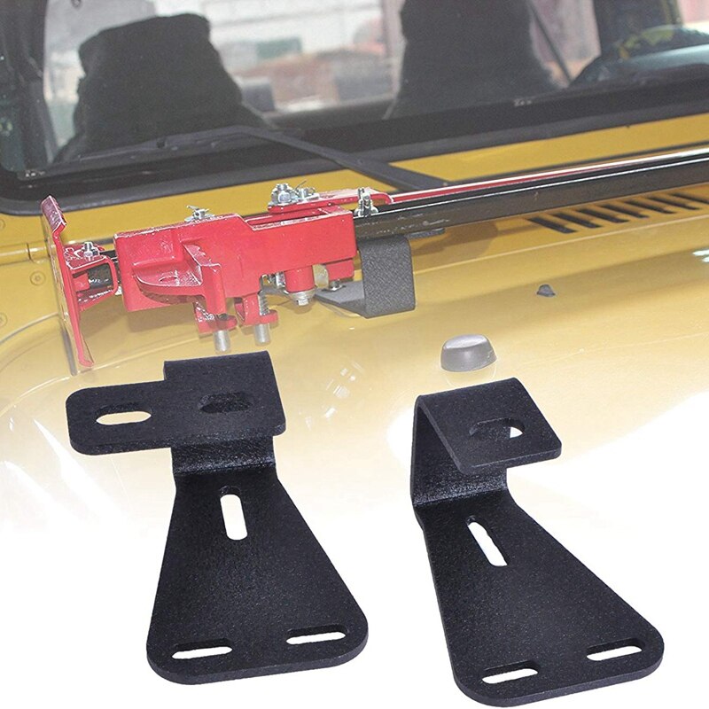 1 paire de supports de capot avec vis de montage accessoires pour Jeep Wrangler CJ 1944-1986/ YJ 1987-1995/TJ 1997-2006