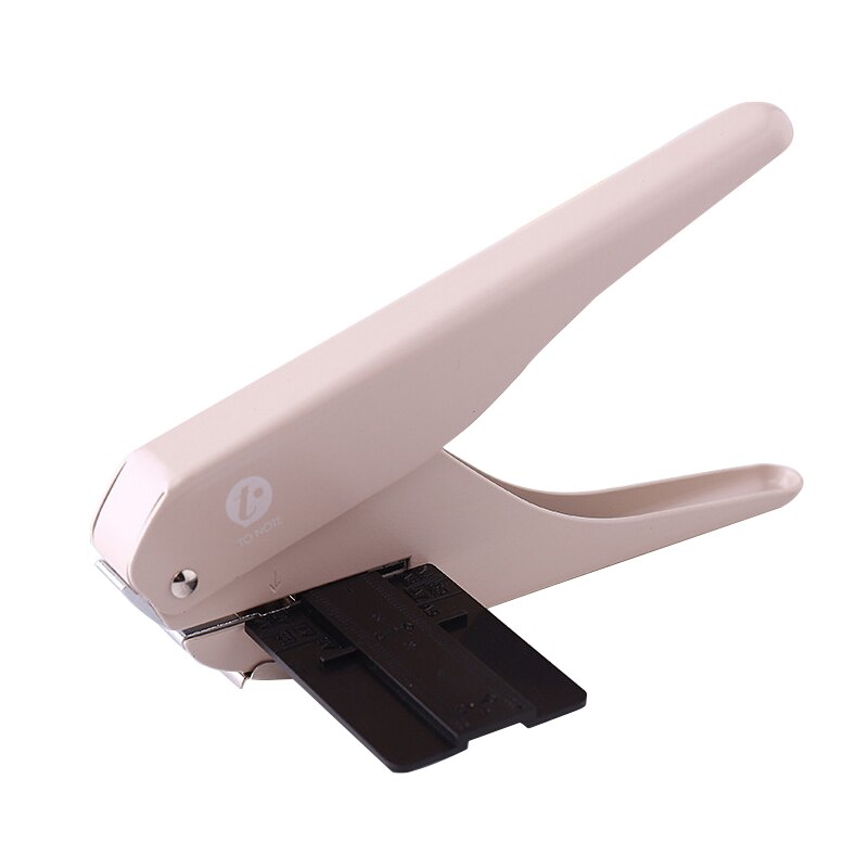 DIY Hole Puncher Paper Cutter T-type Puncher Loose Leaf Paper-cut Punching Machine Offices School Supplies: pink