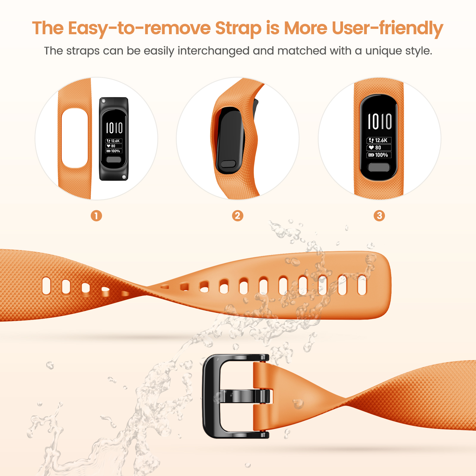 Cinturino in silicone per Garmin accorto 5 cinturino monopezzo per Garmin Vivosmart 5 fitness inseguitore accorto5 cinturino di ricambio