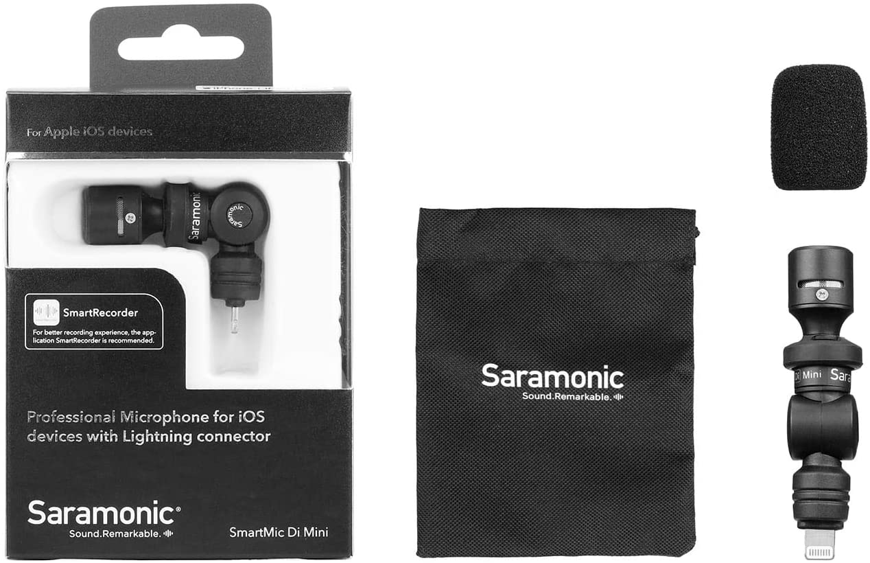 Saramonic Mini Plug Play Microphone for iOS Devices Mobile Phone Vlogging Broadcasting Recording Mic