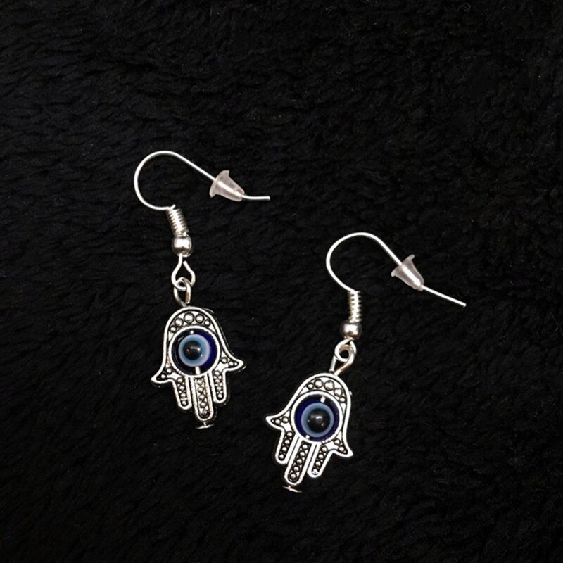 Mini hamsa käsi korvakorut fatiman käsi henkinen jooga buddha paha silmä riipus suoja onnen onnea rakkaus uskonnollinen nastat silmä