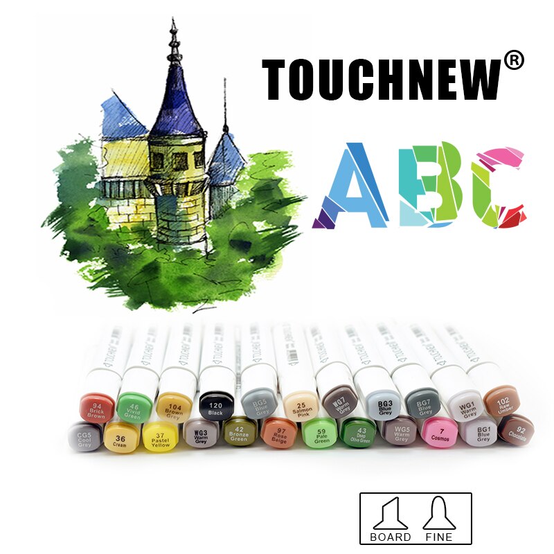 30/40/60/80 Anime Touchnew Marker Stift Kennzeichnung Stifte Farbe Marker Markieren Stift Bunte Malerei manga Kunst Liefert