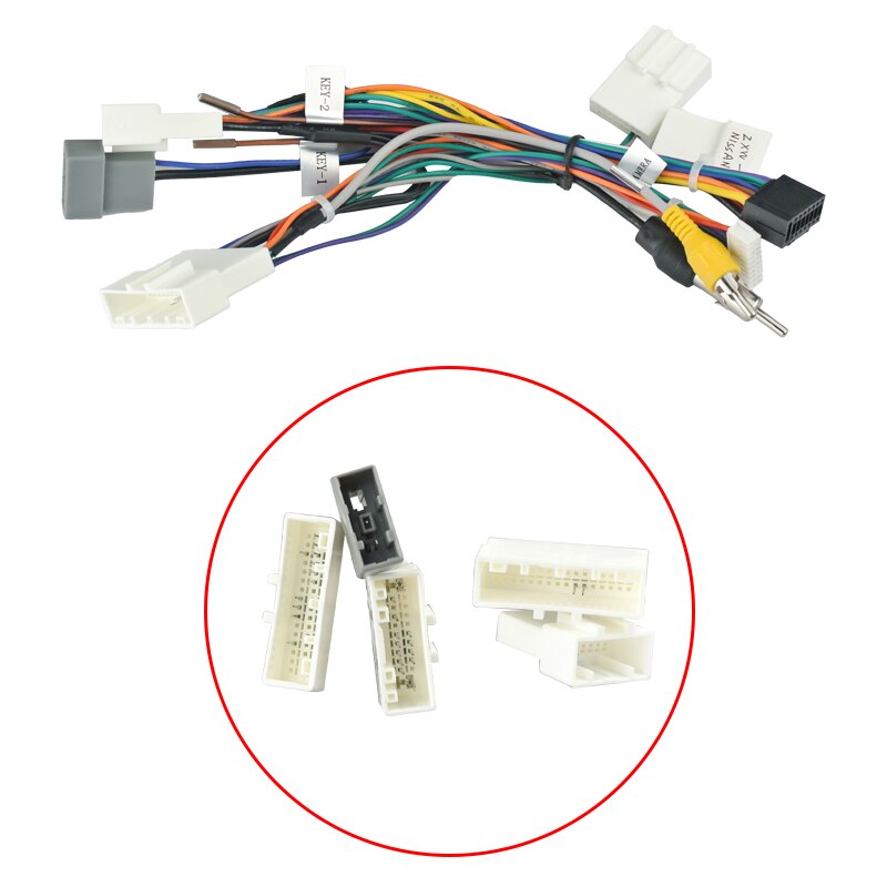 10,1 zoll Auto Fascia Für NISSAN X-Trail Panel Dash Installation Doppel Din Blenden Rahmen Für NISSAN Qashqai: only cable