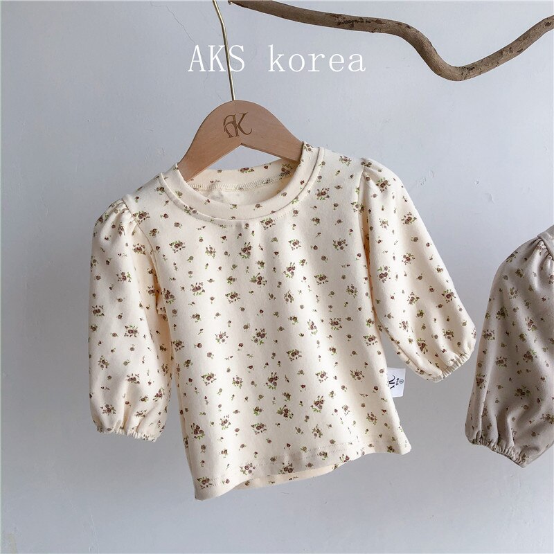 ¡Novedad de ! Camiseta de otoño con estampado de manga larga para niños y niñas, ropa para niños de 6 a 24 meses: Beige