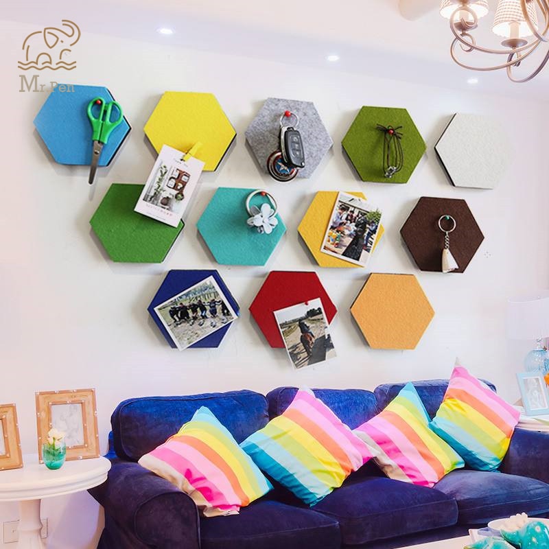 10 stk filt hexagon bokstav oppslagstavle fotodisplay gjør-det-selv-kunst hjemmekontorplanlegger planleggingstavle veggdekorasjon memoholder