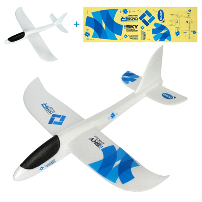 48Cm Grote Hand Launch Gooien Schuim Vliegtuig Epp Vliegtuig Model Glider Vliegtuig Vliegtuigen Model Outdoor Diy Educatief Speelgoed Voor kinderen: Pure white 2