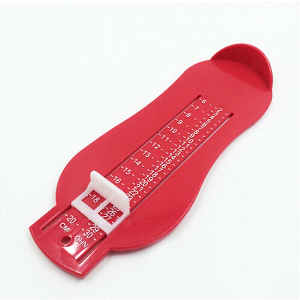 5 farben Kid Säuglings Fuß Messen Manometer Schuhe Größe Mess Lineal Werkzeug Erhältlich ABS Baby Auto Einstellbare Bereich 0- 20cm größe: Rot