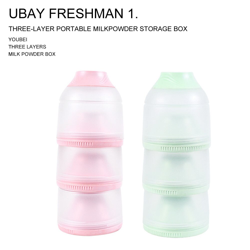 Infant Formula Dispenser Portable Toddle Sealing Toddler Snack Food Container Baby Feeding 3 Grids Milk Powder Box Storage