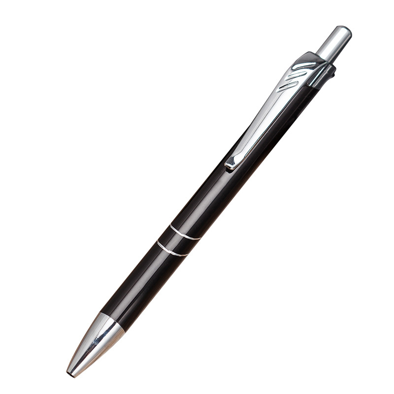 Prachtige metalen balpen drukknop balpen reclame pen kantoor school schrijven pen kantoor school briefpapier