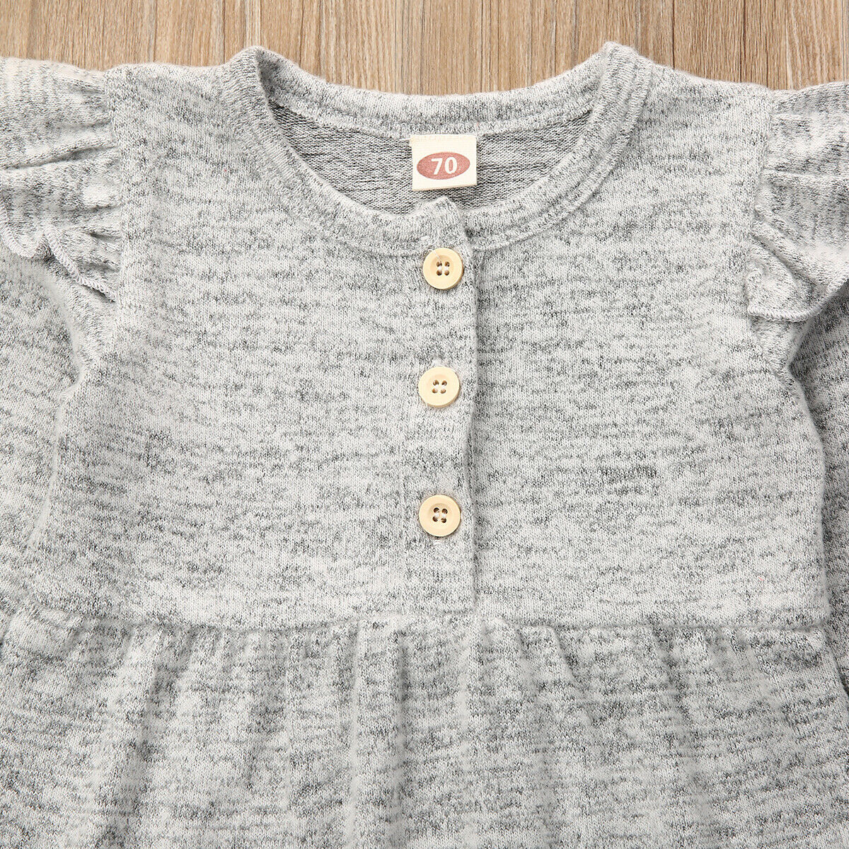 Knitted Newborn Infant Baby Boy Girl Cotton Romper Jumpsuit Boys Girl Fly Long Sleeve Rompers Gray Autumn Clothes Outfit