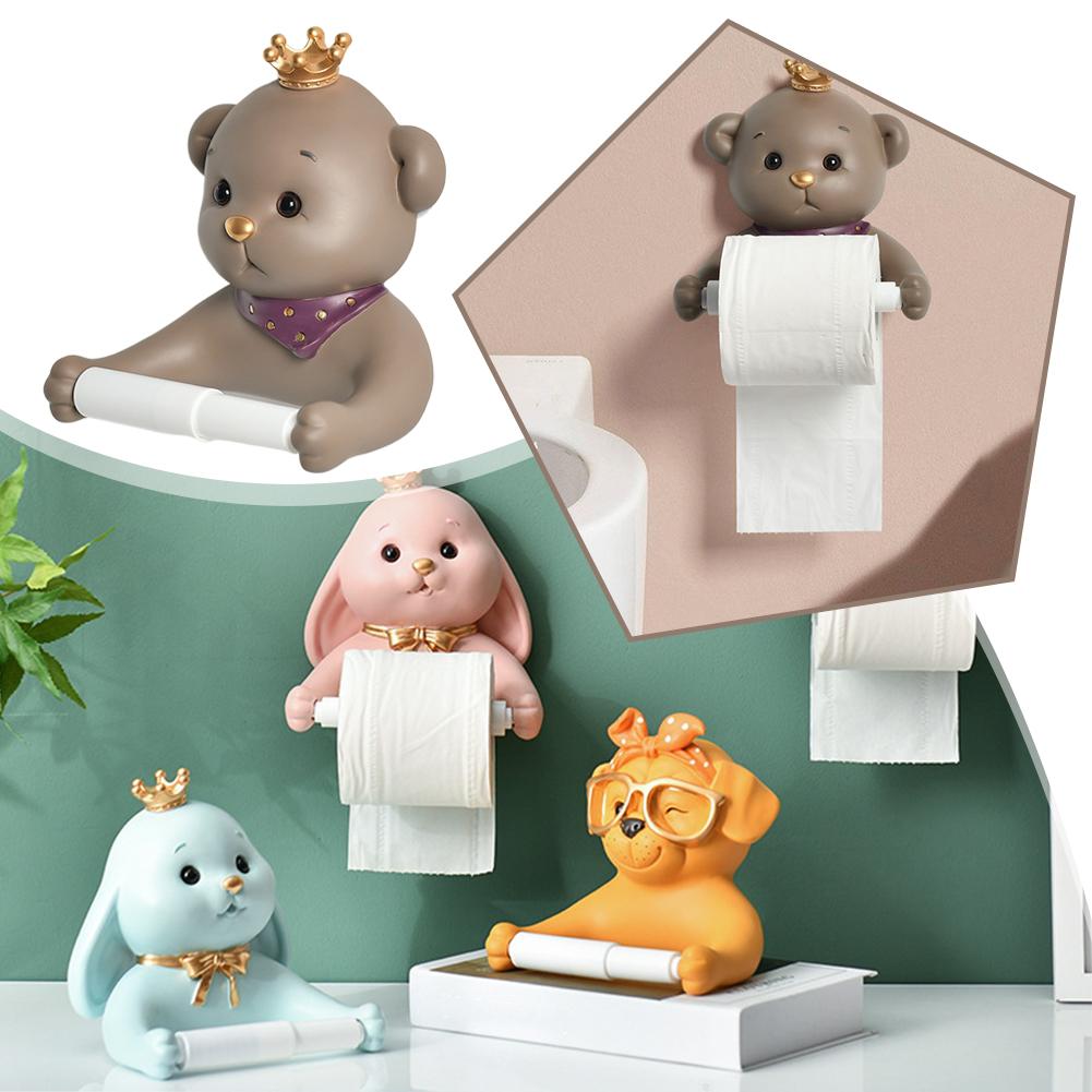 Lustiger Toilettenpapierhalter, Taschentuchrollenhalter, Wandmontage, 3D-Tierständer, Spender, Organizer für Küche, Hotel, Waschraum