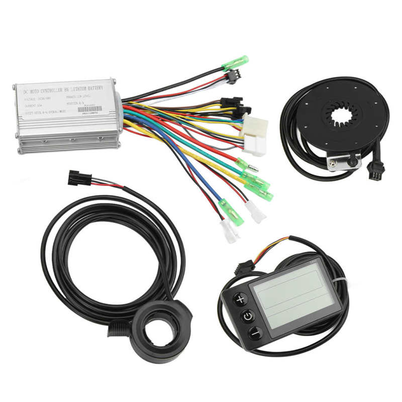 Electric Bicycle Modification Kit 15A Controller Kit Thermal Overload Protection for 250W Motor