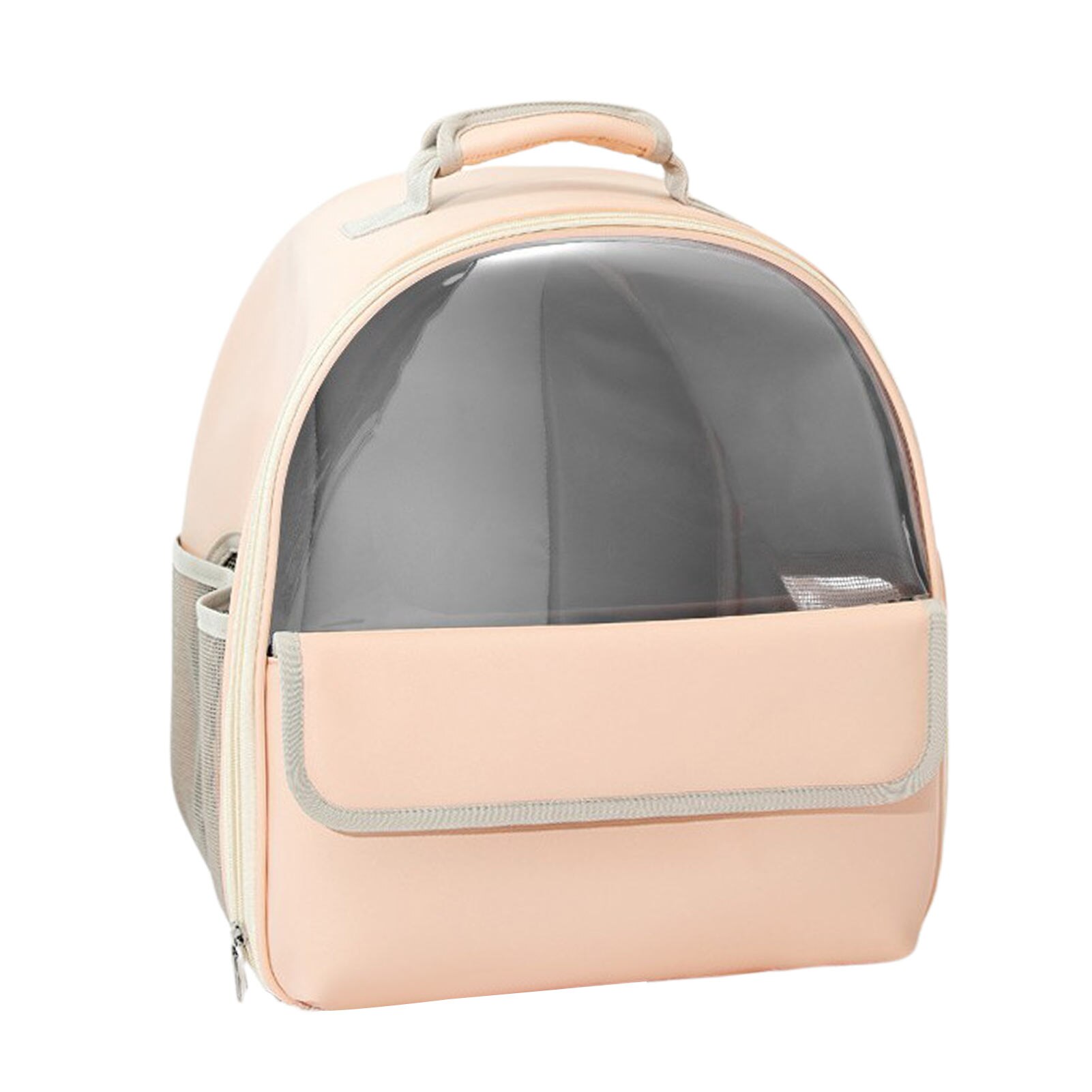 Space Bag Pet Carrier Cat Backpack Transport Bag Visible Cat Carrier Backpacks Breathable Mesh Fabric Waterproof PU Pink / White: Pink