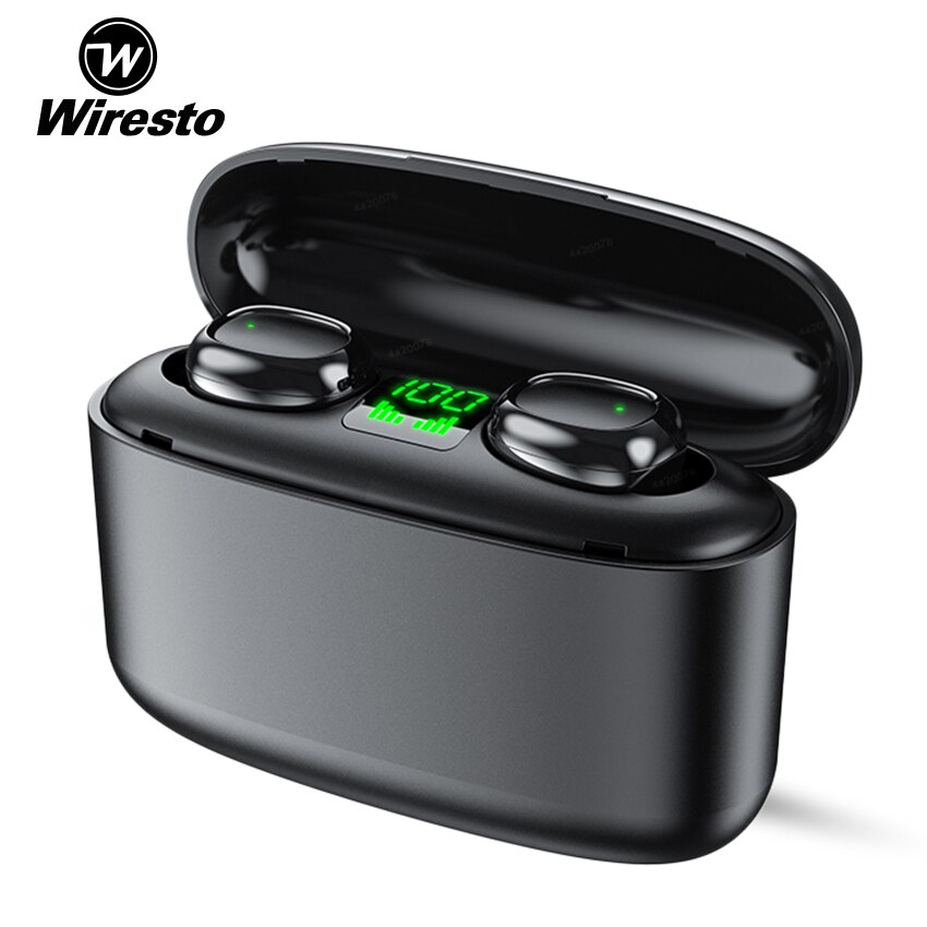Wiresto True Wireless Earbuds Mini Bluetooth Earphone Stereo Touch Control Bluetooth 5.0 Sport Earpiece Small Headset