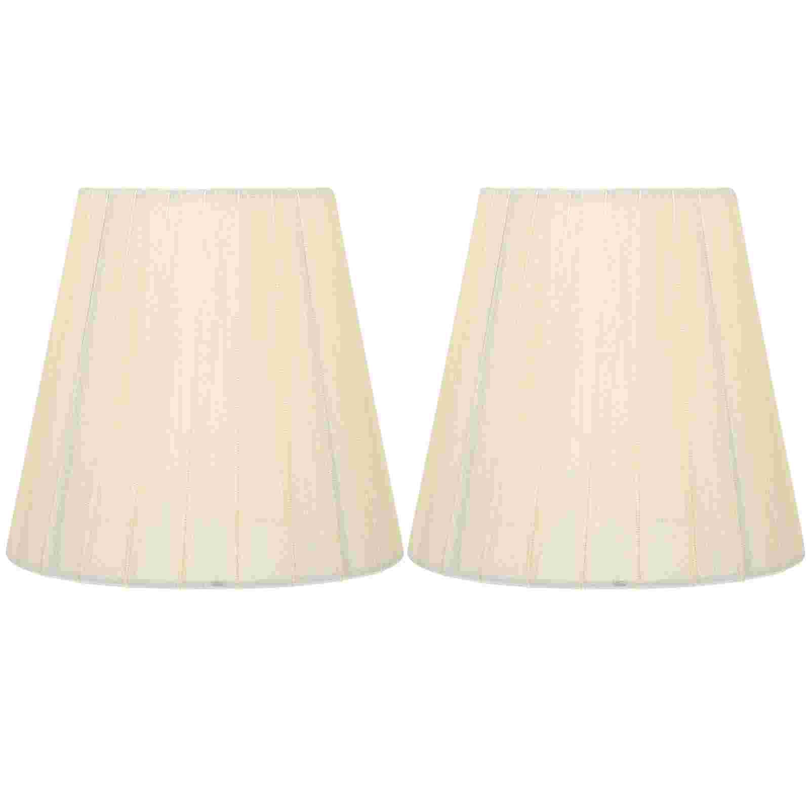 2 Stuks Translucent Gaas Lampenkap Clip-Lamp Licht Cover Creatieve Licht Schaduw: Cream Color