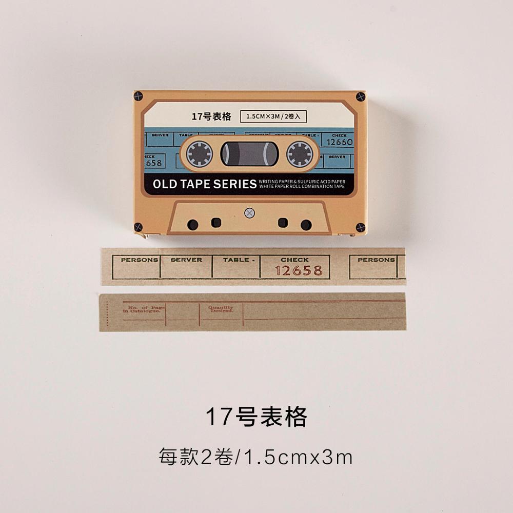 Old tape Writable Washi Tape Set Diy Masking Tape Cute Stickers School Suppliers Stationery Presented Craft Label Sticker: 4