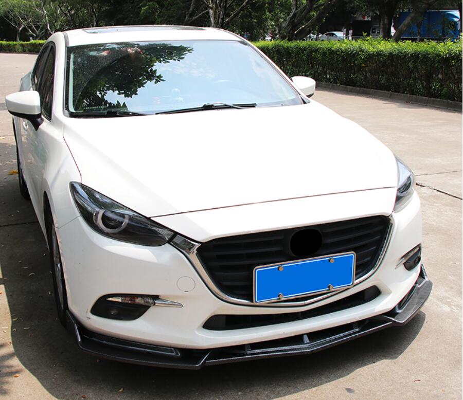 For Mazda3 Axela Body kit spoiler For Mazda 3 Axela ABS Rear lip rear spoiler front Bumper Diffuser Bumpers Protector