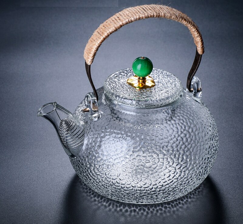 700ML, high-temperature borosilicate glass coffee kettle, rain embossed glass turkish coffee, clear kettle tea pot