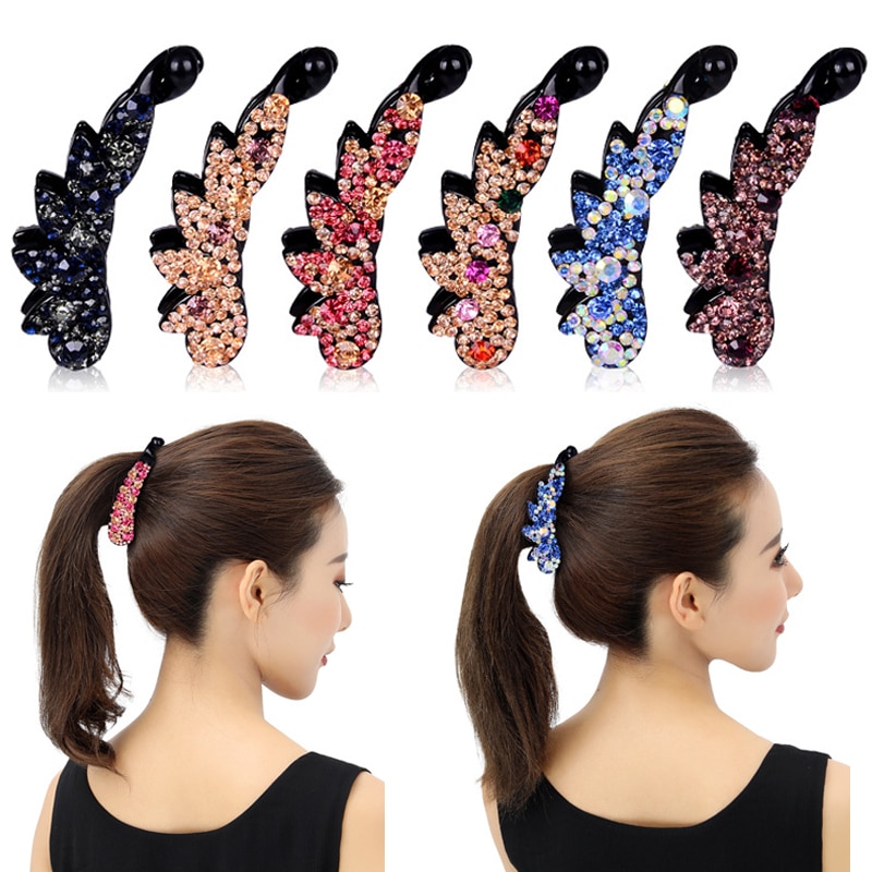 Clip à griffes en cristal coréen pour femmes, multicolore, Clip à fleur banane, pour couleurs de mariage, 1 pièce, offre spéciale