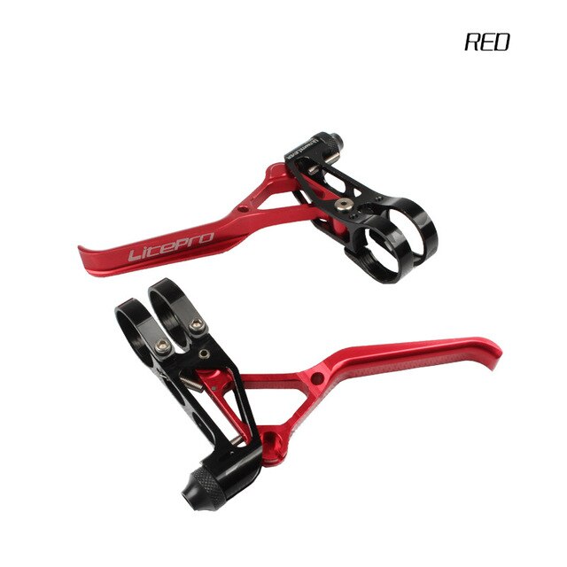 Litepro ultralet foldbar cykelbremsearm til brompton mtb 14 16 20 tommer foldecykel styr bremsearm farveplettering: Rød