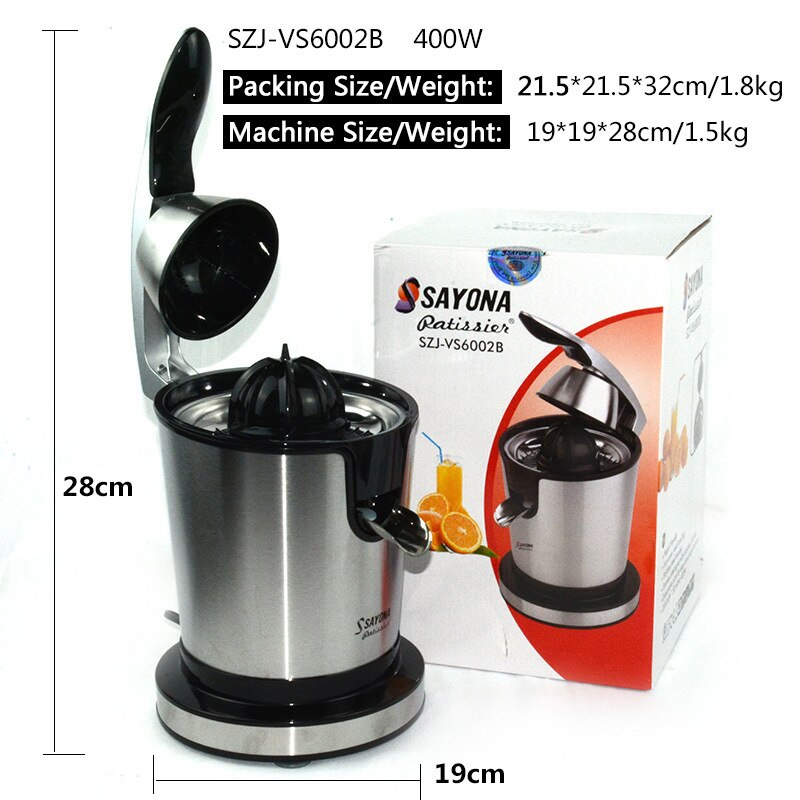 Husholdning elektrisk presse appelsinjuice maskine citron mandarin appelsin mandarin appelsinjuice maskine 220v