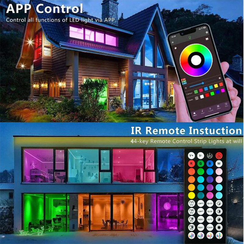 Tira de luces Led de 1-30M, luces LED RGB con Control por aplicación Bluetooth para TV, USB, 5V, WIFI, cinta Led para retroiluminación de TV, decoración de y habitación