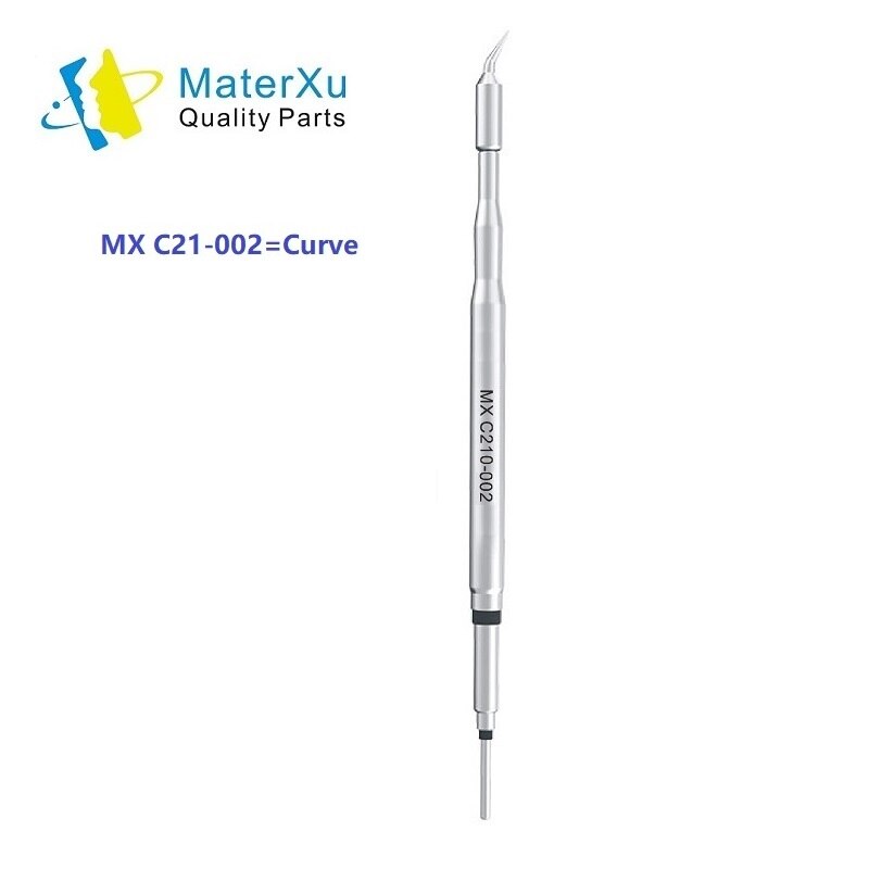 MasterXu MX C210 002 020 018 Soldering Iron Tips Series Curve Sharp Blade for JBC Original T210 Handle SUGON T3602 Welding