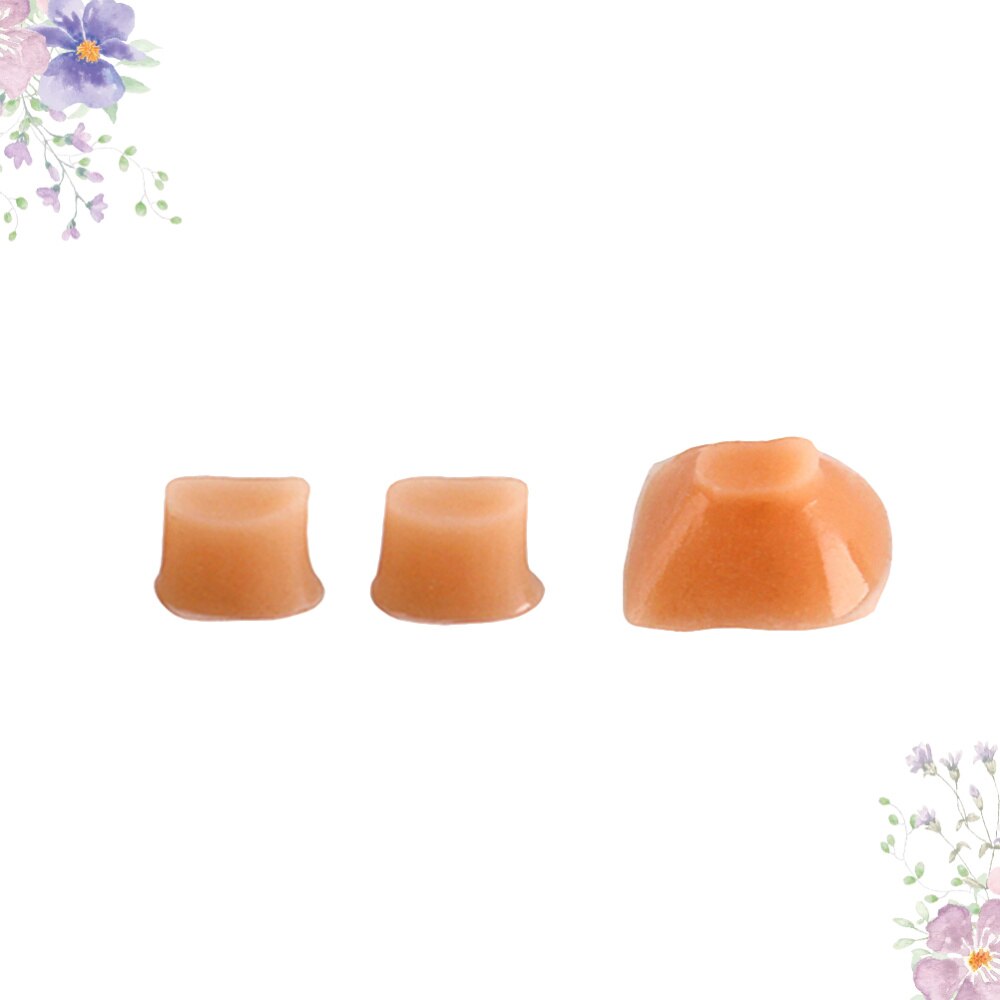 3pcs Flute Trill Key Bumper Cork Flute Part Silicone Band Accessories Replacement CF102 (Light Brown)